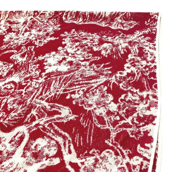 Dior 21JOU800IXGS fringe animal Reverses Toile Tojuy beach towel blanket - Picture 6 of 10